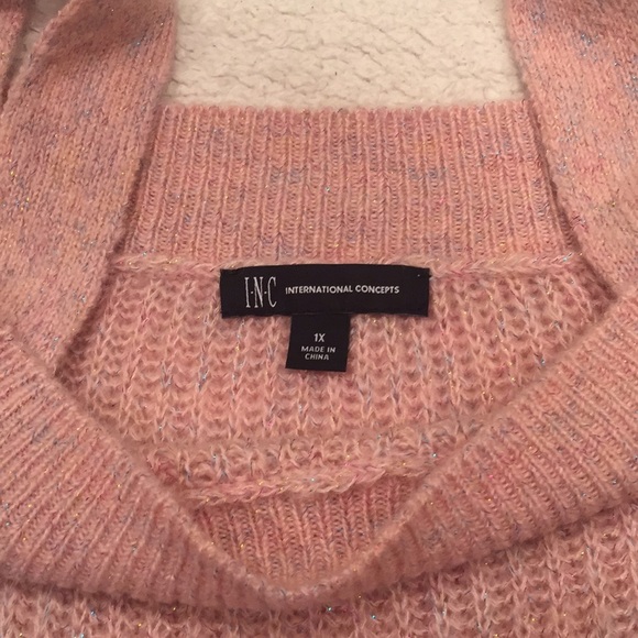 I.N.C plus size cold-shoulder sweater - Picture 6 of 8